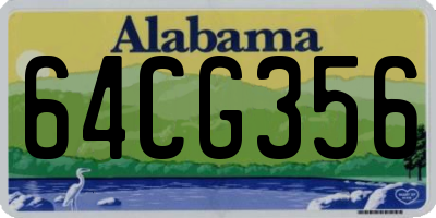 AL license plate 64CG356