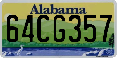 AL license plate 64CG357