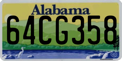 AL license plate 64CG358