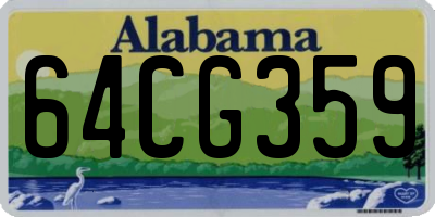 AL license plate 64CG359
