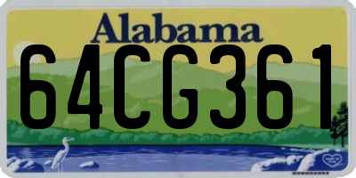 AL license plate 64CG361