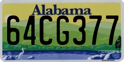 AL license plate 64CG377