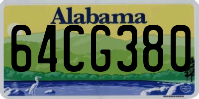 AL license plate 64CG380