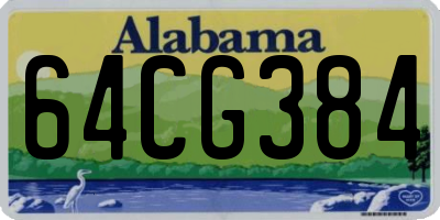 AL license plate 64CG384
