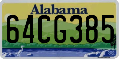 AL license plate 64CG385