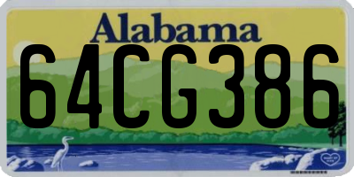 AL license plate 64CG386