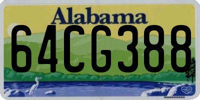 AL license plate 64CG388