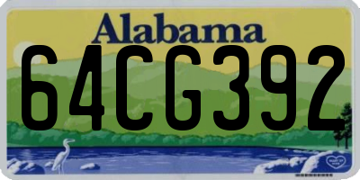AL license plate 64CG392