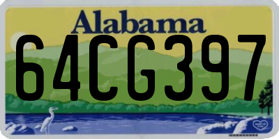 AL license plate 64CG397