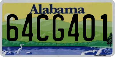 AL license plate 64CG401