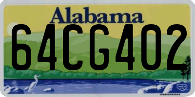 AL license plate 64CG402