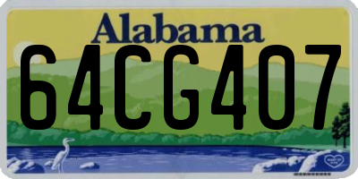 AL license plate 64CG407
