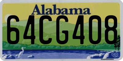 AL license plate 64CG408