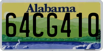 AL license plate 64CG410