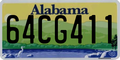 AL license plate 64CG411