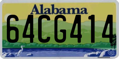 AL license plate 64CG414