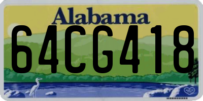 AL license plate 64CG418