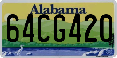 AL license plate 64CG420