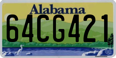 AL license plate 64CG421