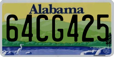 AL license plate 64CG425