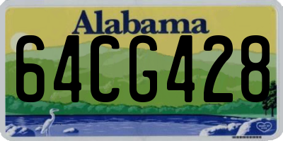 AL license plate 64CG428