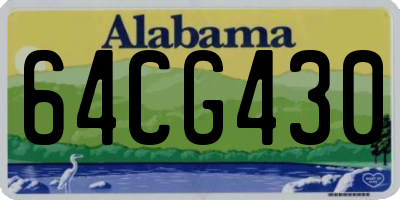 AL license plate 64CG430