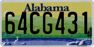AL license plate 64CG431