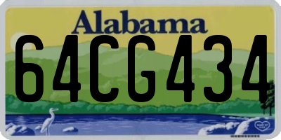 AL license plate 64CG434