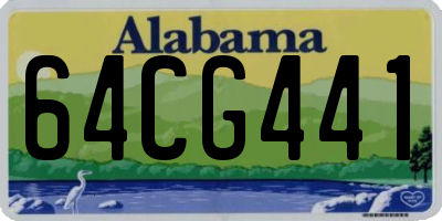 AL license plate 64CG441