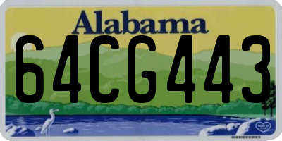 AL license plate 64CG443