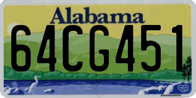 AL license plate 64CG451