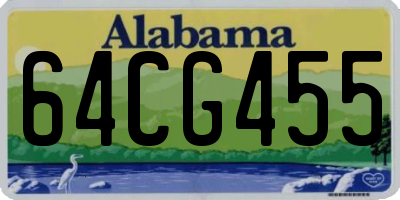 AL license plate 64CG455