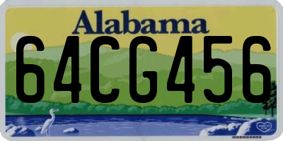 AL license plate 64CG456