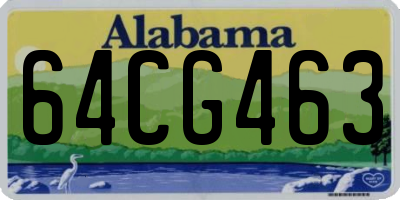 AL license plate 64CG463