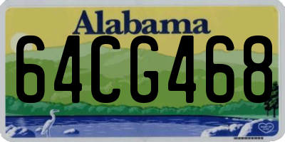 AL license plate 64CG468
