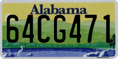 AL license plate 64CG471