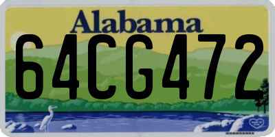 AL license plate 64CG472