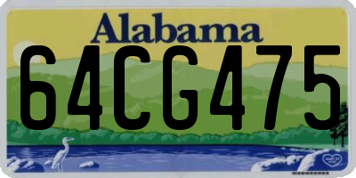 AL license plate 64CG475