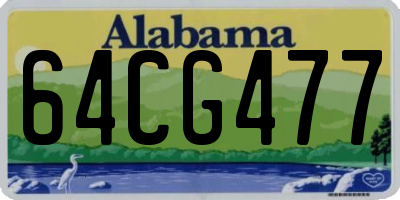 AL license plate 64CG477