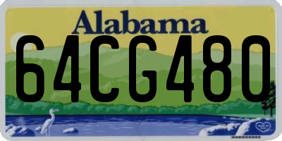 AL license plate 64CG480