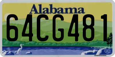 AL license plate 64CG481