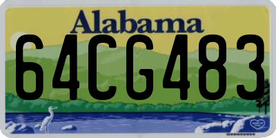 AL license plate 64CG483