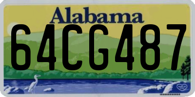 AL license plate 64CG487