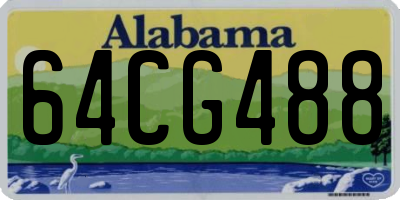 AL license plate 64CG488