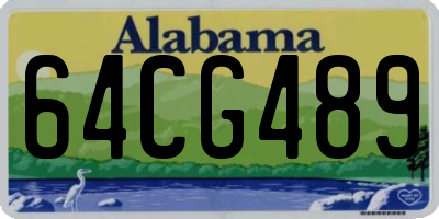 AL license plate 64CG489