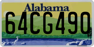 AL license plate 64CG490