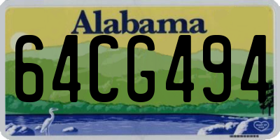 AL license plate 64CG494