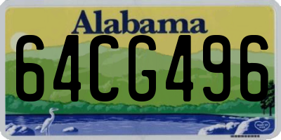 AL license plate 64CG496