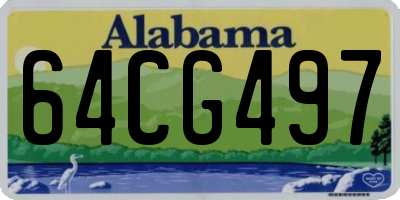 AL license plate 64CG497