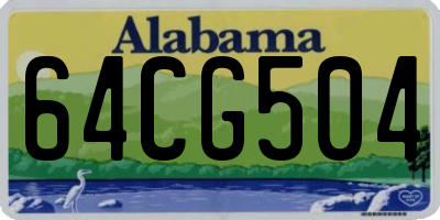 AL license plate 64CG504